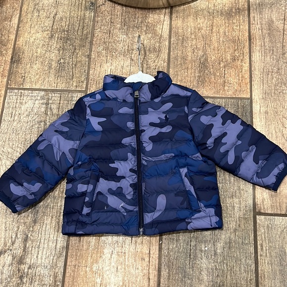 Blue Camo Ralph Lauren Infant Puffer Jacket size 12mth - Picture 1 of 4